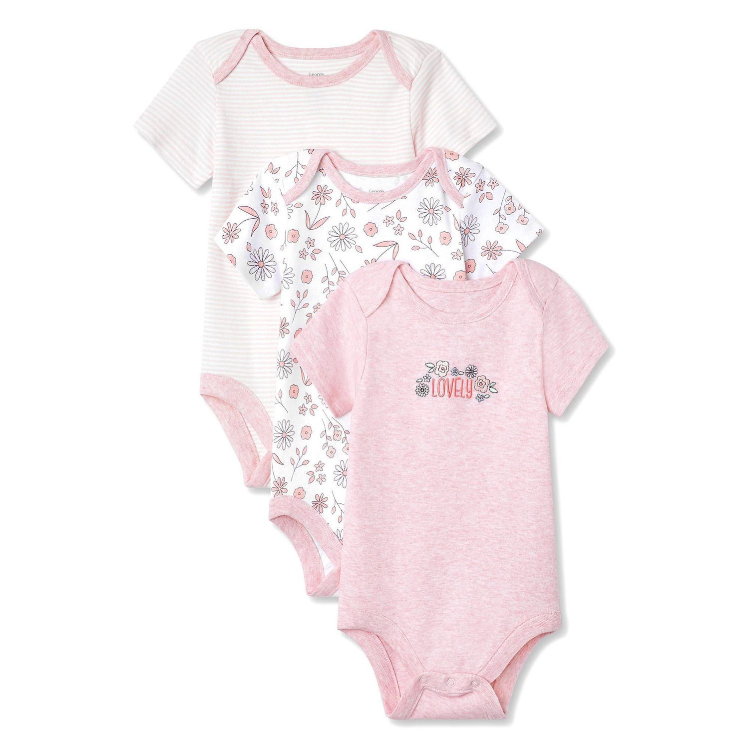 Baby Girls' 3Piece Bodysuit Pack Walmart Canada