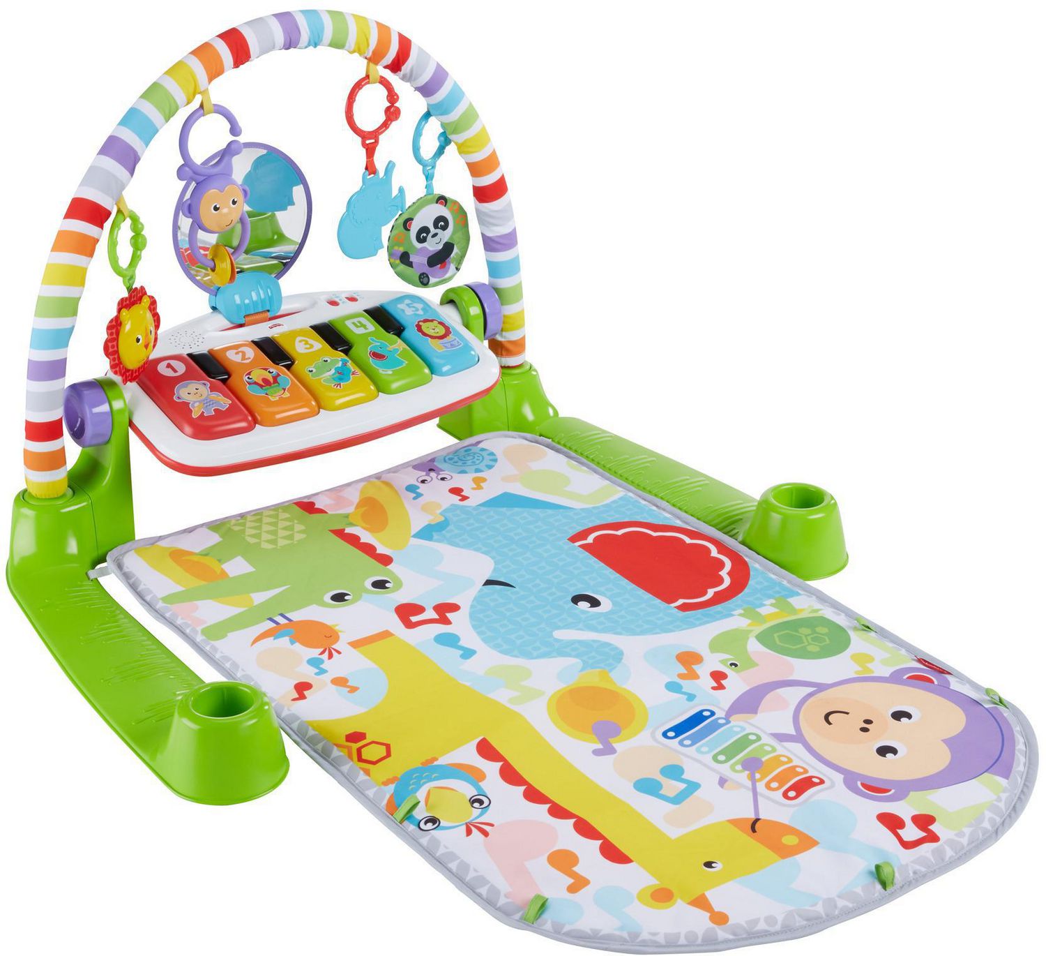 Fisher Price Deluxe Kick Play Piano Gym Green Walmart