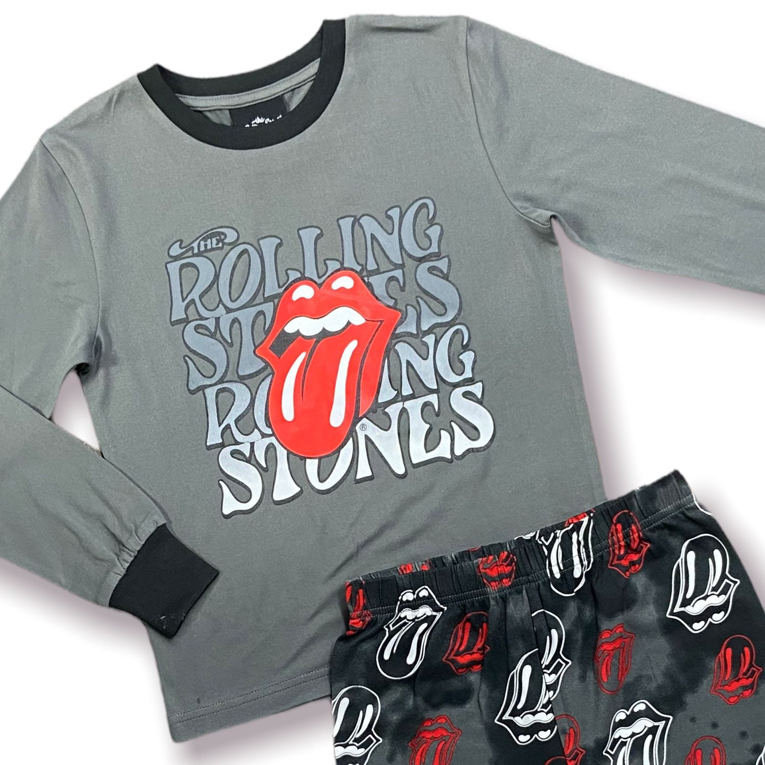 Rolling Stones Boy's 2-Piece Long Sleeve Pajama Set