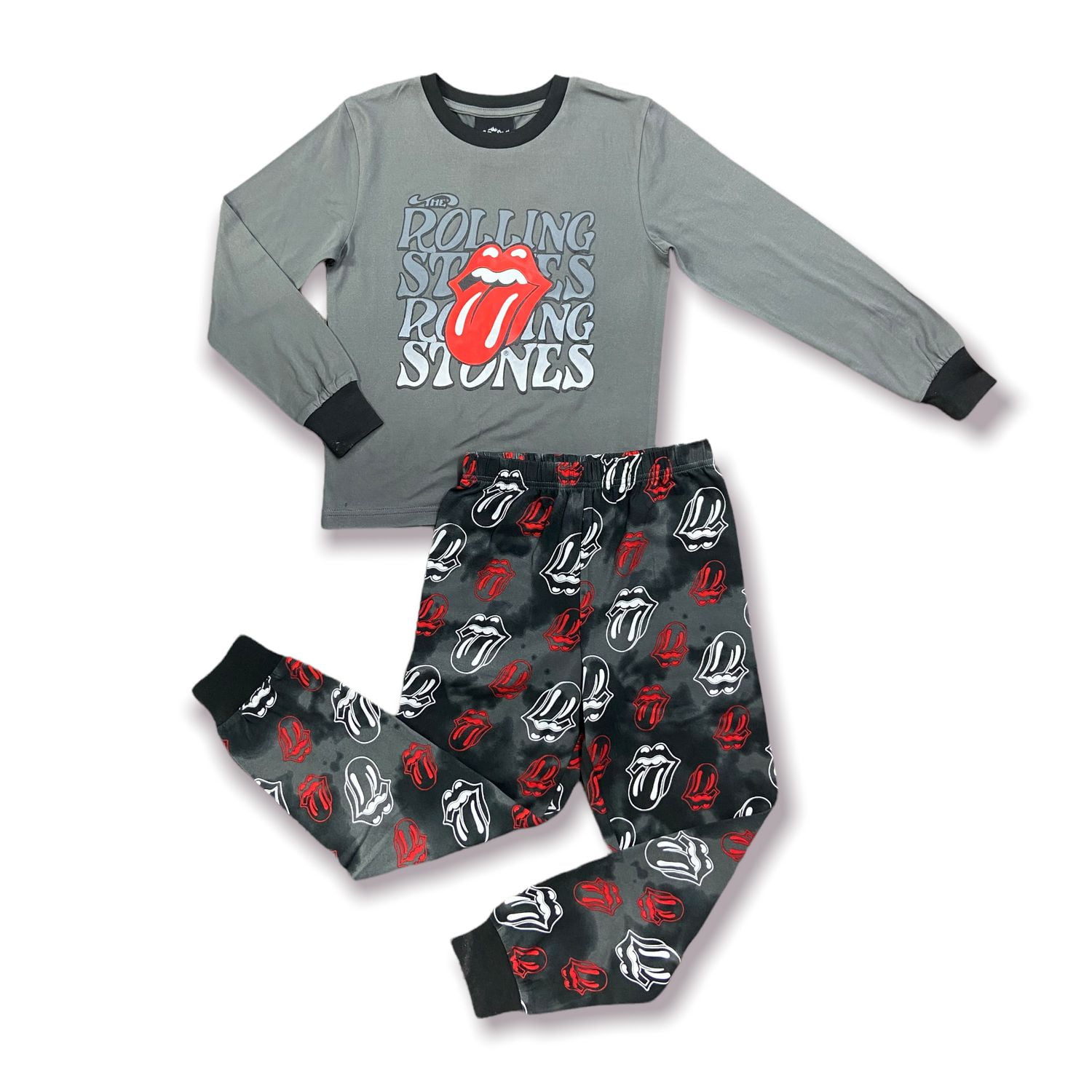 Rolling Stones Boy's 2-Piece Long Sleeve Pajama Set