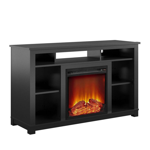 Ameriwood Home Edgewood Fireplace TV Stand for TVs up to 55", Black