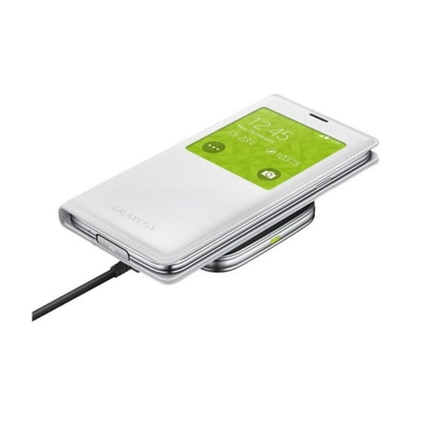 Étui de chargement sans fil S-View pour Samsung Galaxy S5 - Blanc
