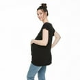 thumbnail image 2 of Paisley Sky Maternity Ruffle Sleeve Knot Tee, 2 of 6