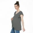 thumbnail image 2 of Paisley Sky Maternity Ruffle Sleeve Knot Tee, 2 of 6