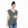 thumbnail image 4 of Paisley Sky Maternity Ruffle Sleeve Knot Tee, 4 of 6