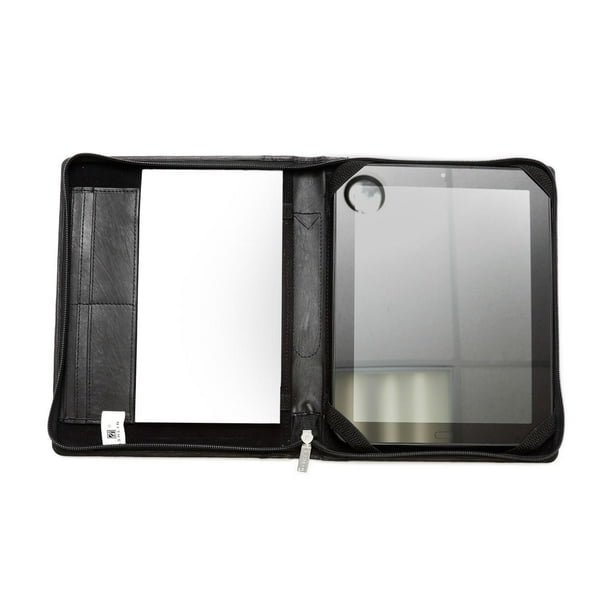 Ashlin Étui à fermeture éclair en cuir pour tablette iPadMD - noir