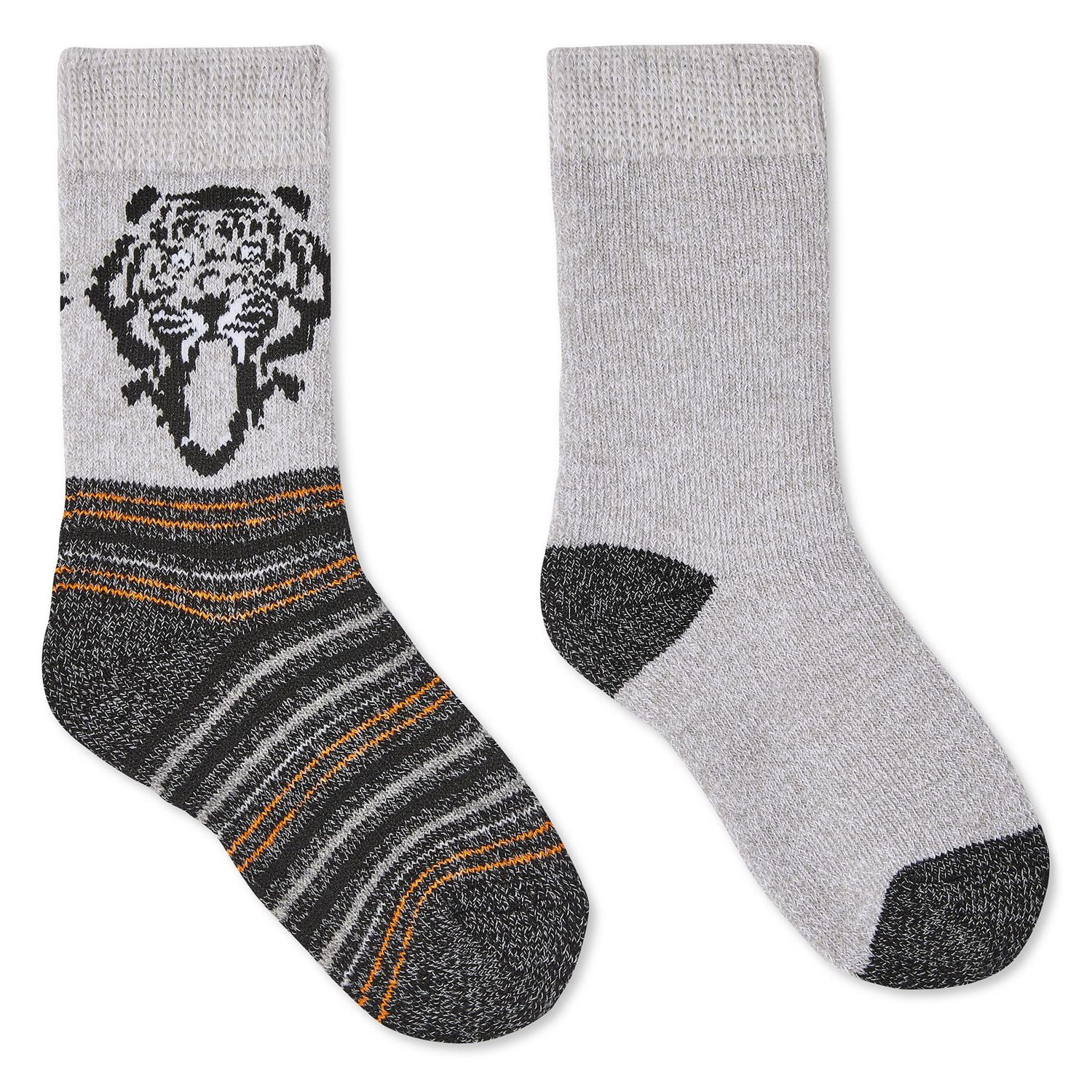Athletic Works Boys' Thermal Crew Socks 2-Pack
