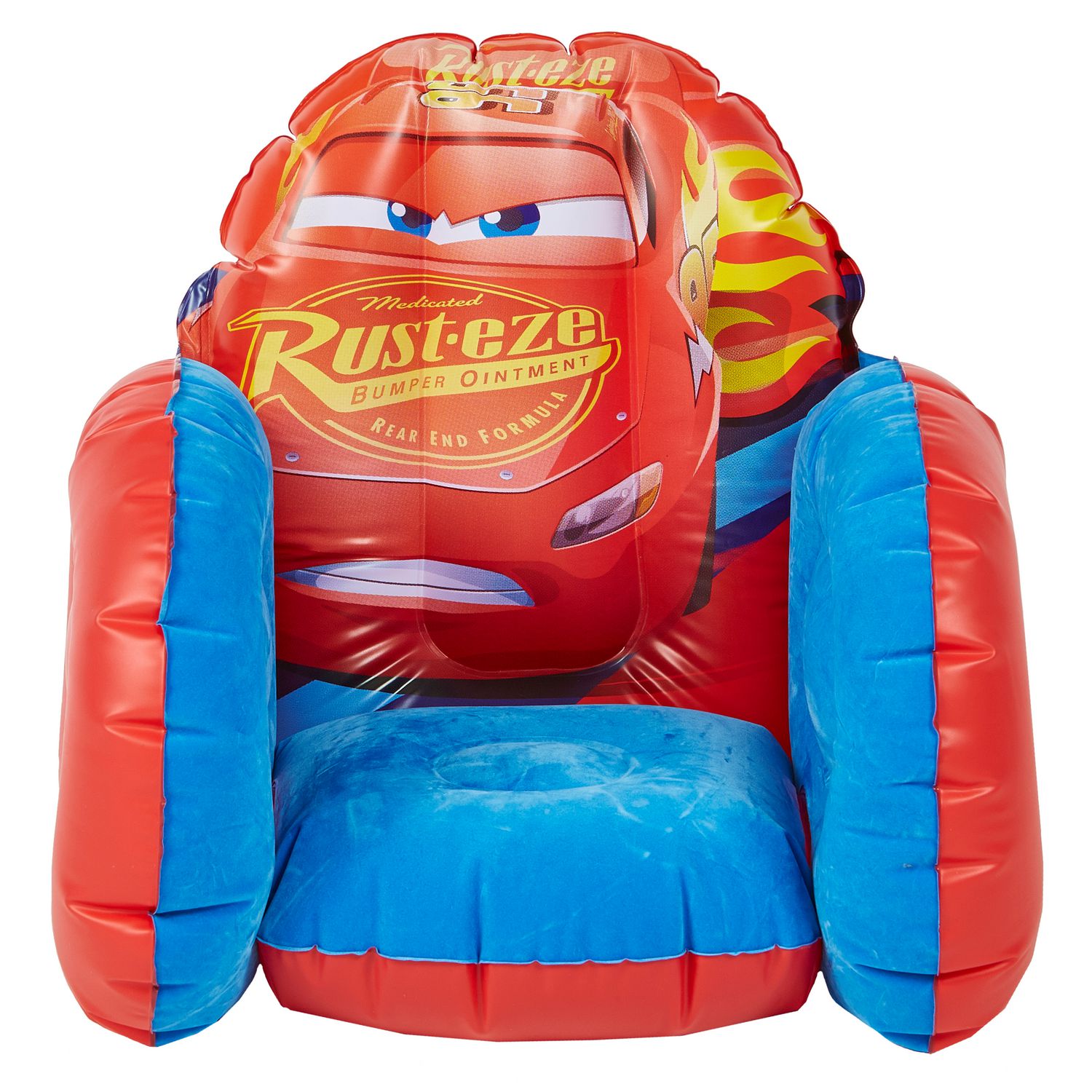 NEW KIDS DISNEY RACING CARS THINK FAST RED INFLATABLE CHAIR BEST GIFTS 3+