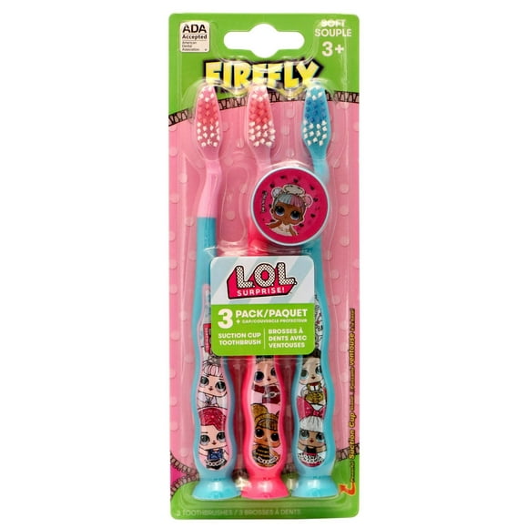 Brosse à dents à ventouse Firefly® pour enfants - LOL, Douce