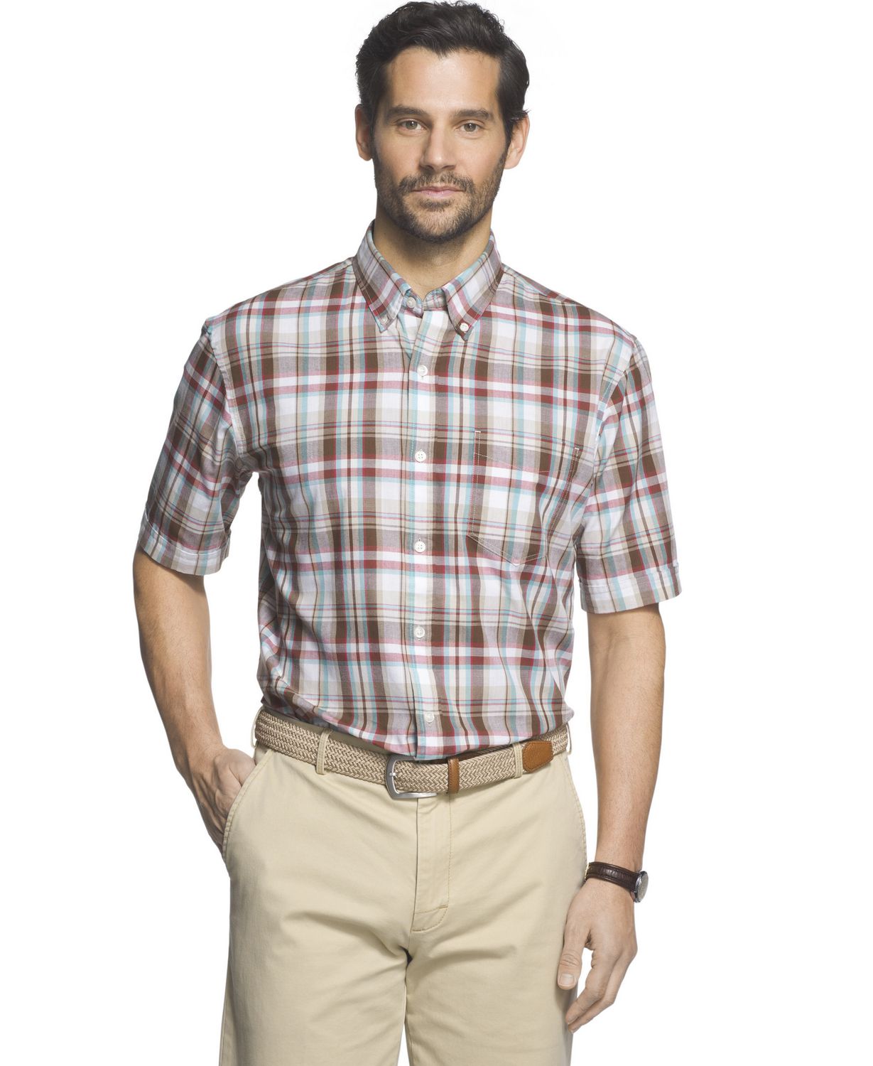 Arrow Men's Short Sleeve Madras Casual Shirt | Walmart Canada