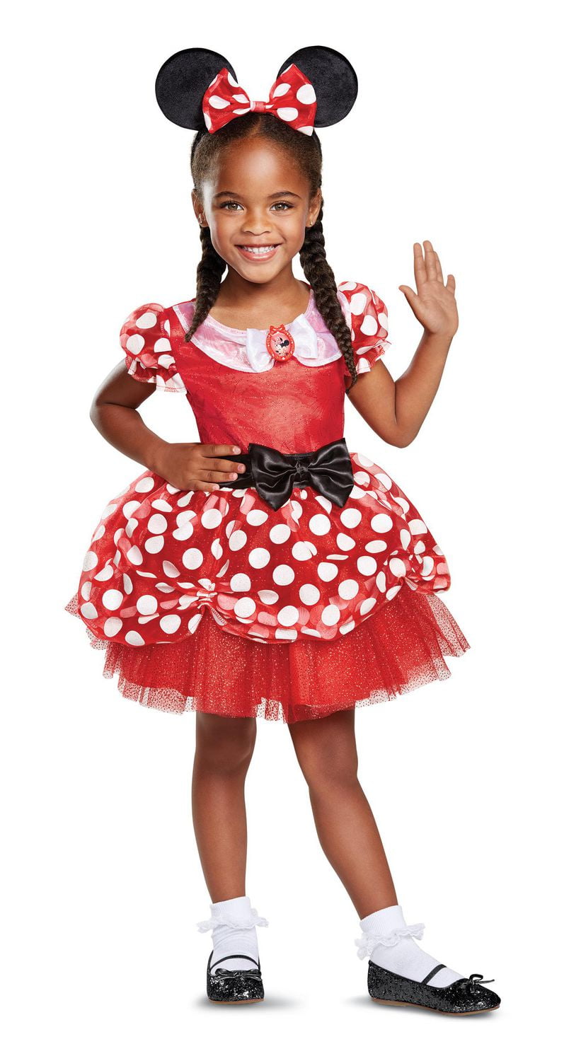 D guisement Red Minnie Classic Toddler Halloween Costume 2T Robe