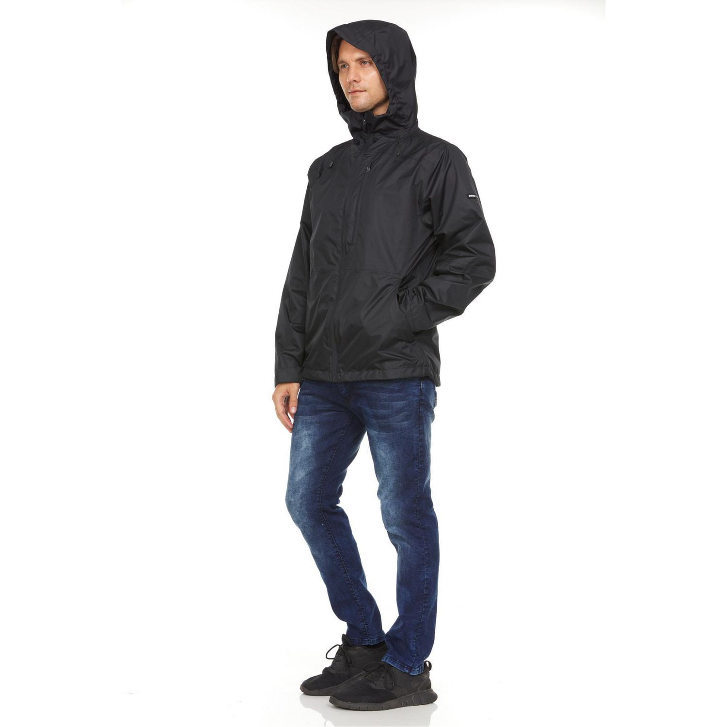 Swiss Tech Mens Hooded Waterproof Rain Jacket