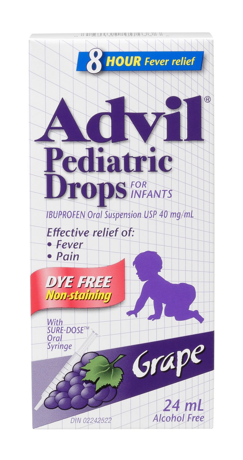 Advil Pediatric Drops Dye Free Grape 24 ml