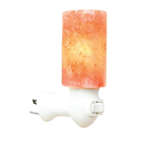 Lampe en sel rose de l'Himalaya de Globe Electric avec base en bois, 7 po  89797
