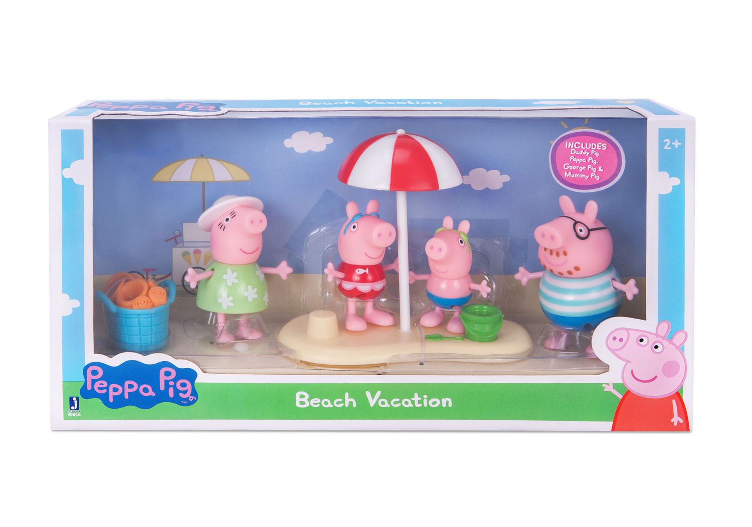 Peppa Pig Exclusive Beach Vacation Family Figure Set