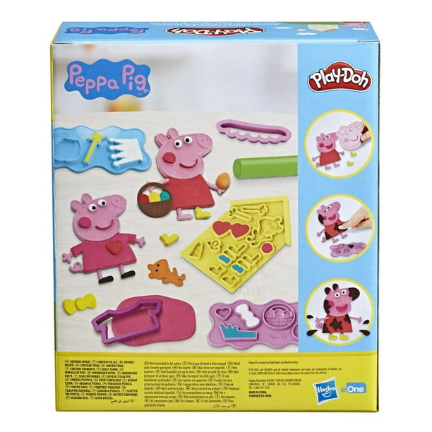 Play-Doh, Styles de Peppa Pig avec 9 pots de pâte à modeler atoxique et 11  accessoires, jouet Peppa Pig pour enfants, dès 3 ans 