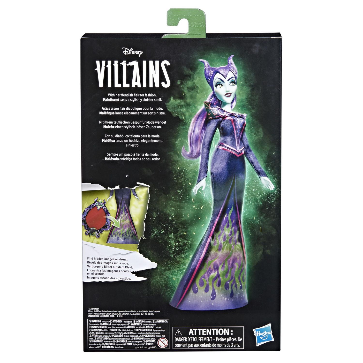Disney Princess Disney Villains Maleficent's Flames of Fury Fashion Doll,  Accessories and Removable Clothes, Toy for Kids 5 Years and Up