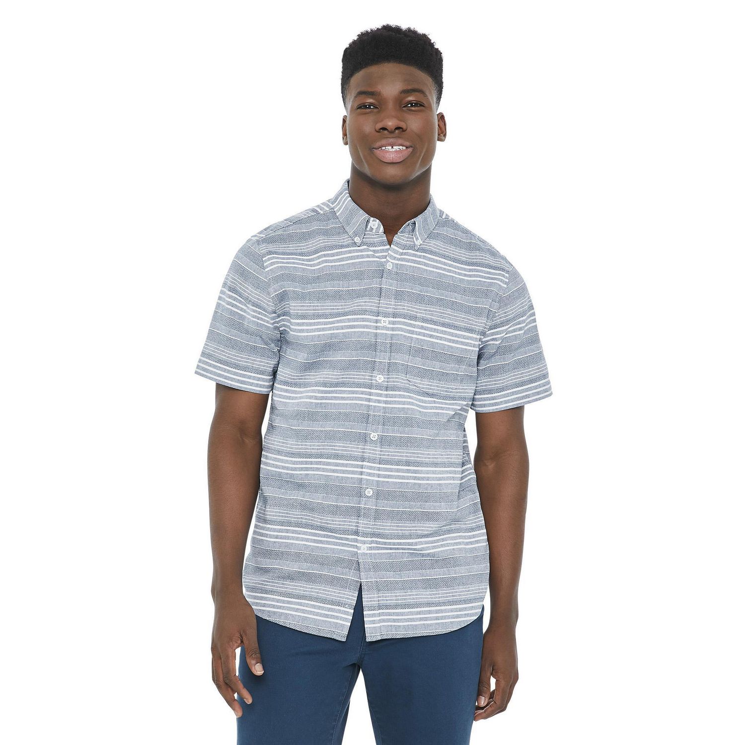 George Men's Textured Stripe Shirt | Walmart Canada