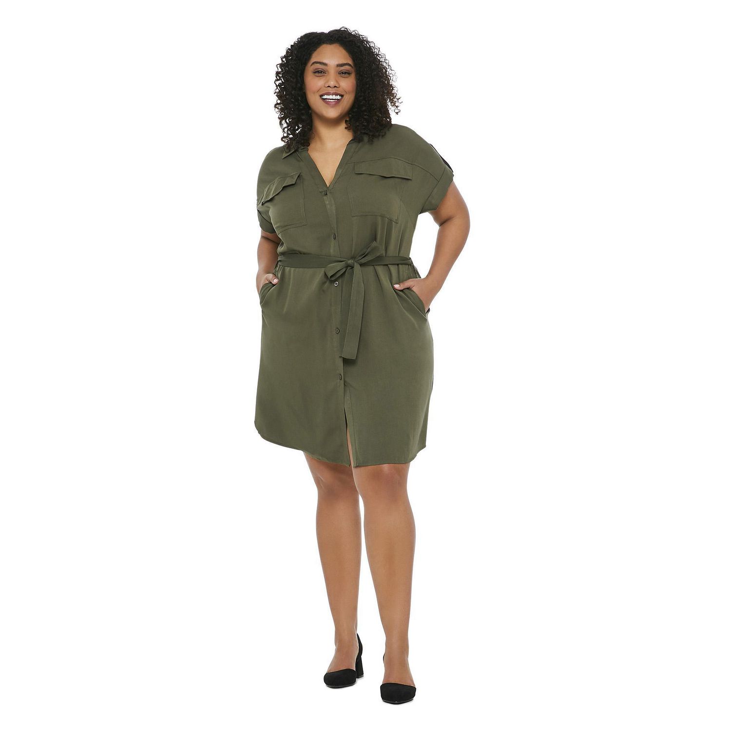 George Plus Women's Utility Shirt Dress | Walmart Canada