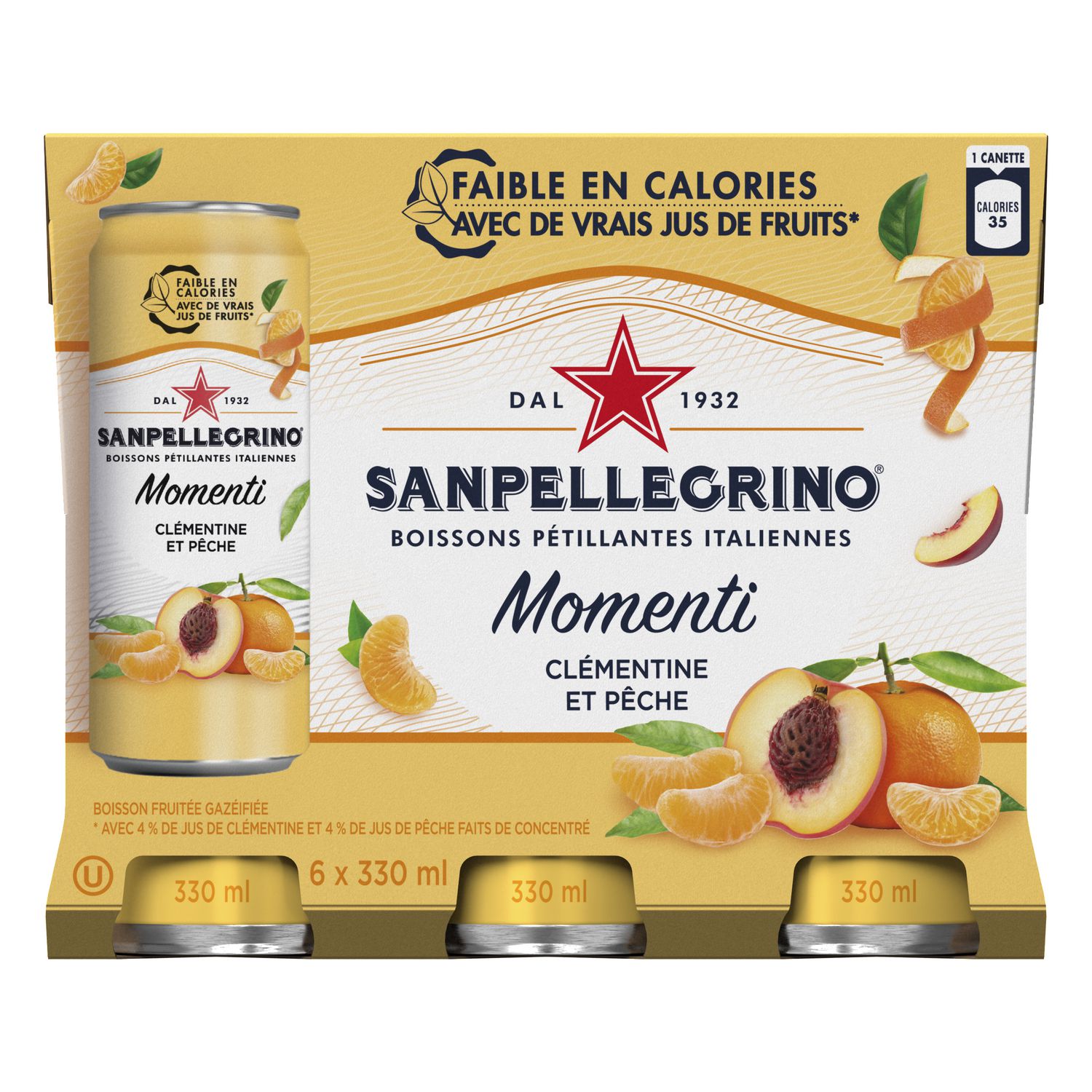 10337円 割引 San Pellegrino Sanpellegrino Momenti Clementine and Peach Flavored Sparkling Drink