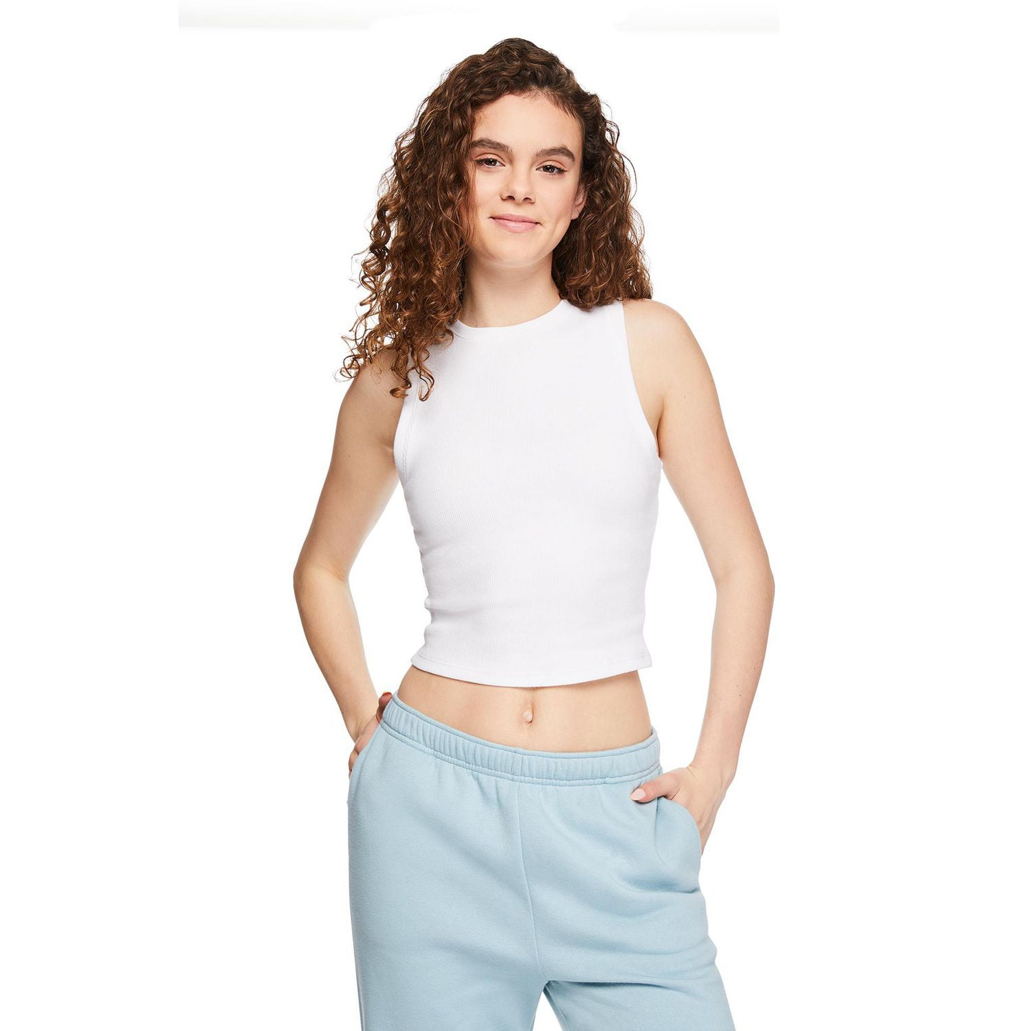 Débardeur côtelé No Boundaries pour femmes Tailles TP–TTG