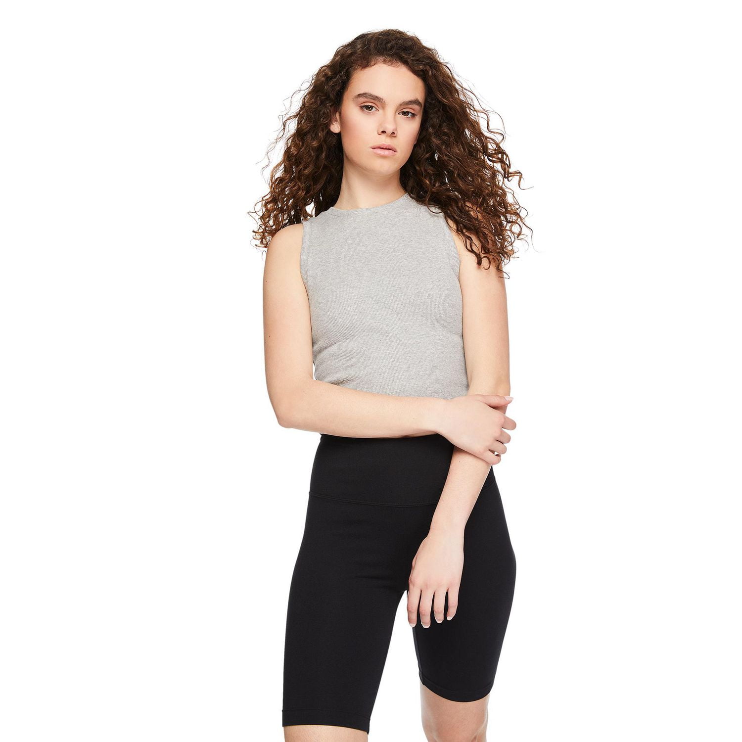 No Boundaries Women's Rib Tank Top, Sizes XS-XXL