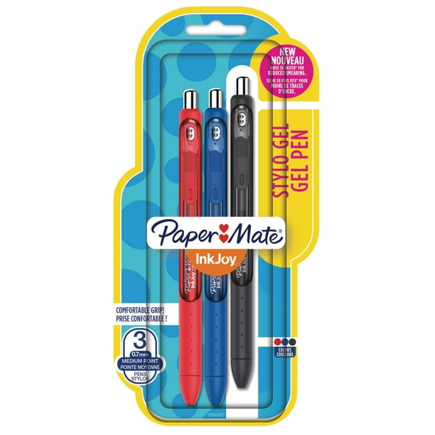 Paper Mate stylo gel InkJoy , pointe moyenne , couleurs assorties , lot de  14 : : Fournitures de bureau