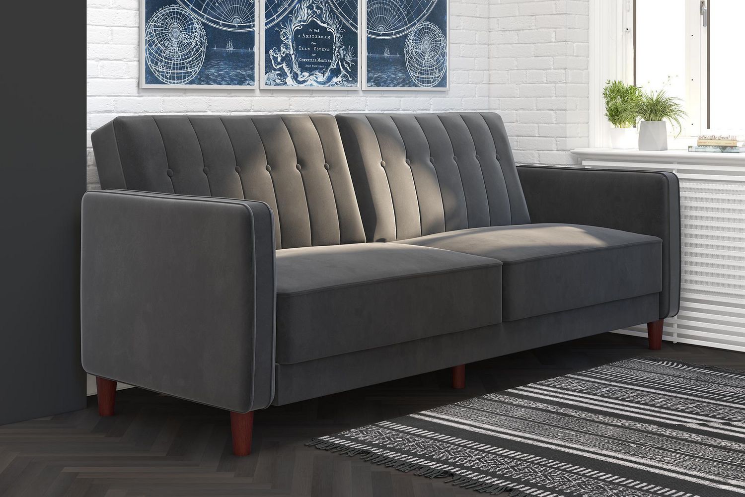 Pin Tufted Transitional Futon Walmart Canada