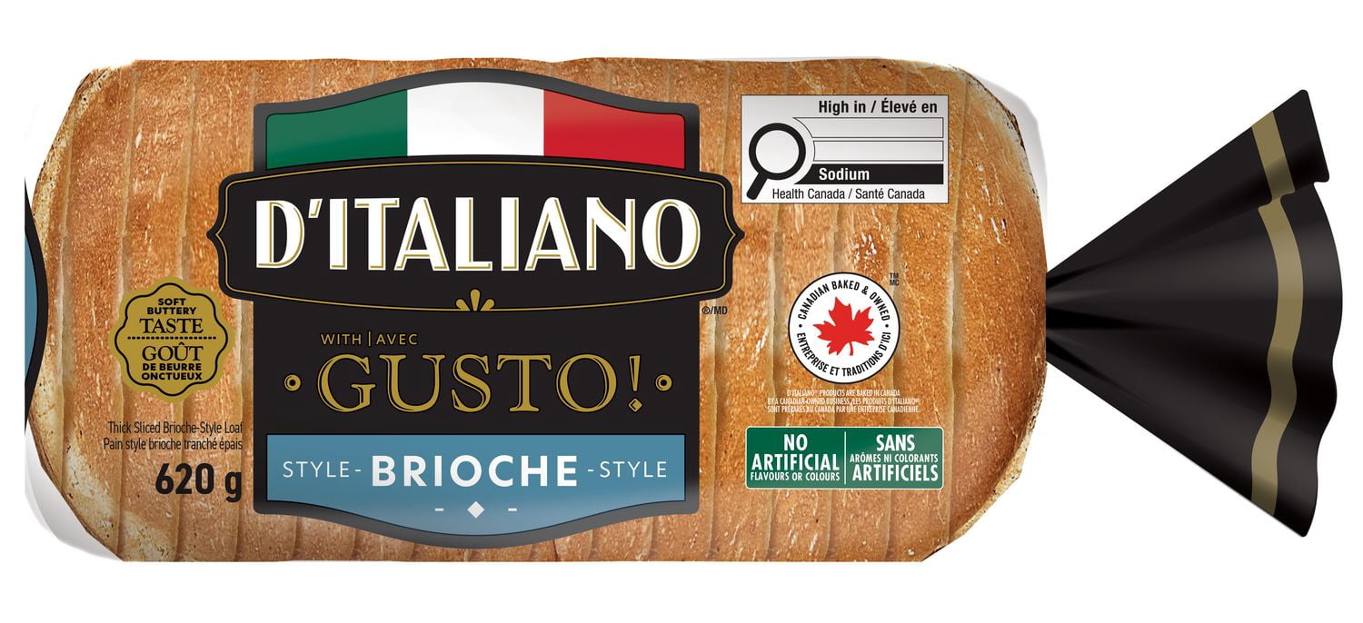 D'Italiano with Gusto!™ Brioche Style Thick Sliced Loaf, 620 g