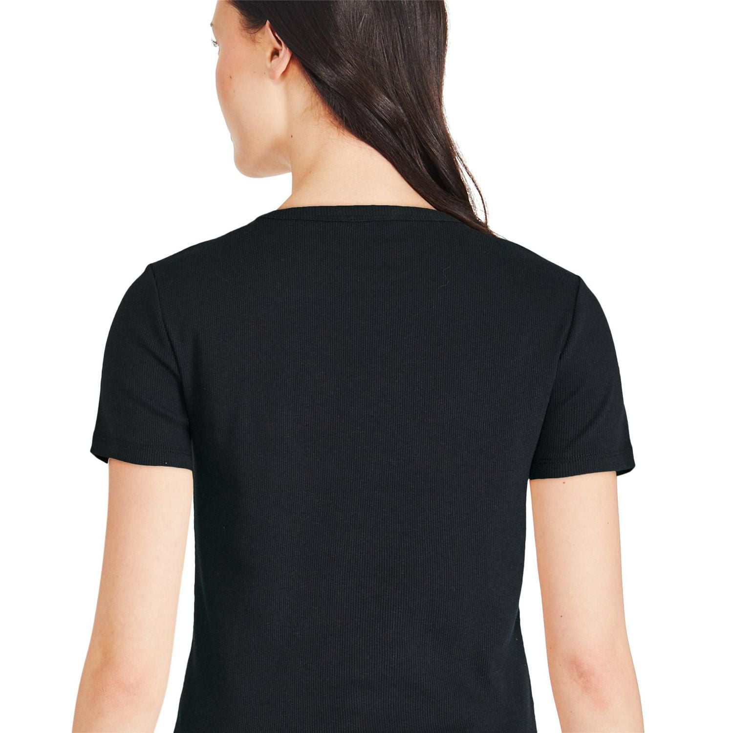 T-shirt côtelé à manches courtes George pour femmes