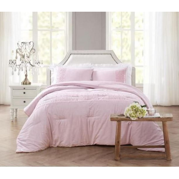 Shabby Chic Blush Eyelet Comforter Set Walmart.ca
