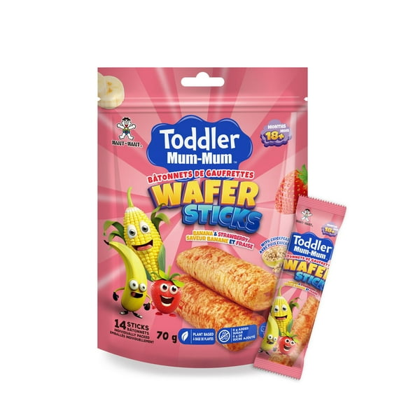 Toddler Mum-Mum bâtonnets de gaufrettes saveur Banane et Fraise TMM bâtonnets de Gaufrettes Saveur BananeFraise