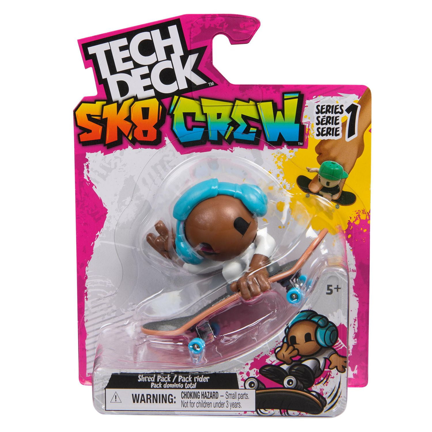 Tech Deck Sk8 Crew Exclusive Fingerboard with Assistive Figure Collectible and Customizable Mini Skateboards Kids Toys for Ages 5 and up Styles May Vary Tech Deck Sk8 Crew Walmart