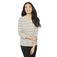 thumbnail image 1 of George Women's Striped V-Neck Tee, 1 of 6