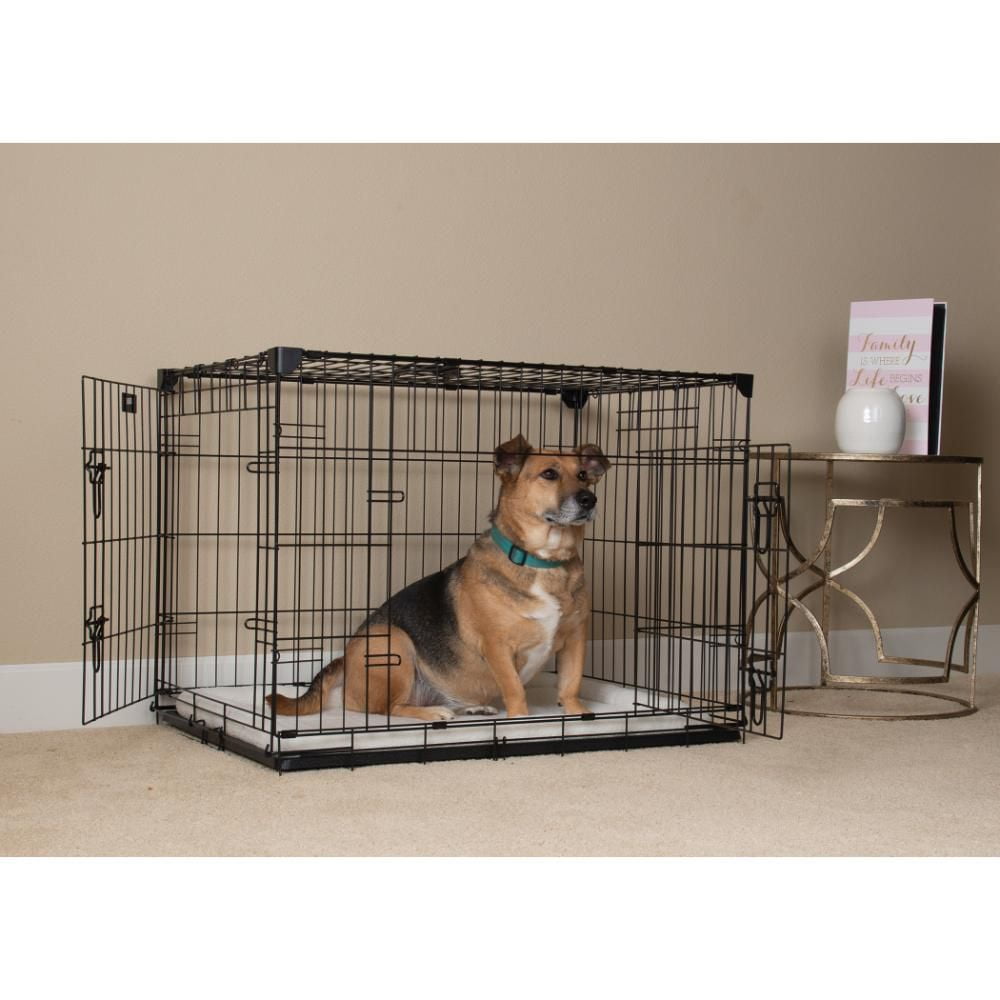 Lucky Dog Whisper Glide 36 Inch Sliding Double Door Dog Crate Walmart