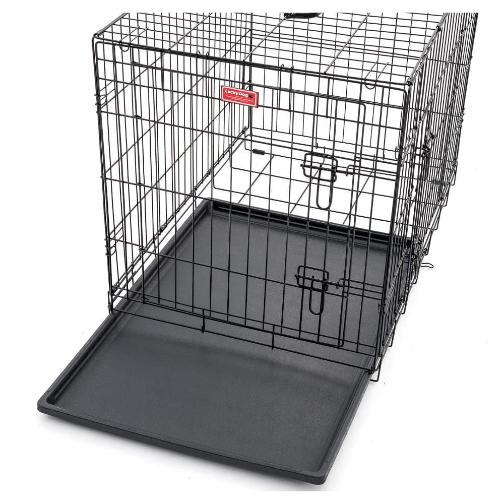 Lucky Dog Whisper Glide 42 Inch Sliding Double Door Dog Crate Walmart