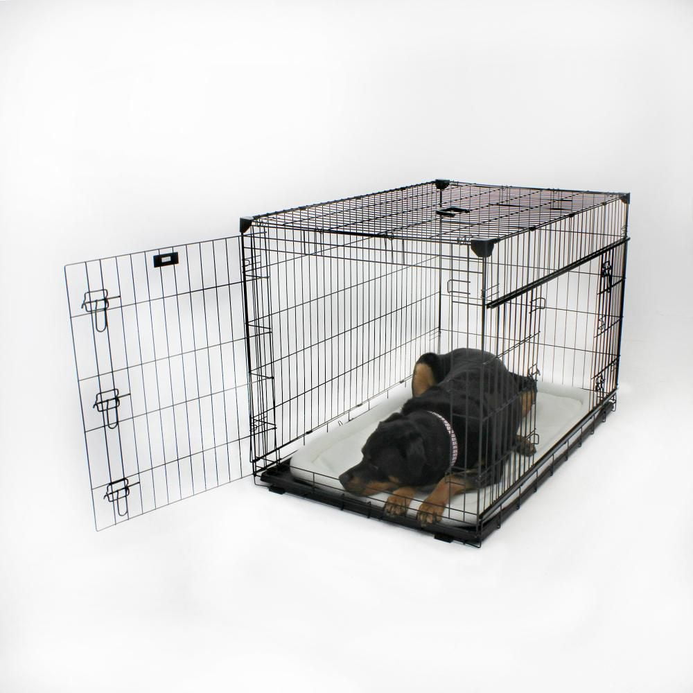 Lucky Dog Whisper Glide 48 Inch Sliding Double Door Dog Crate