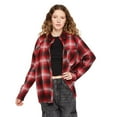 thumbnail image 1 of No Boundaries Women's Oversized Flannel Shirt, 1 of 1