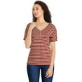thumbnail image 1 of George Women's Henley Tee, 1 of 6