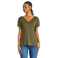 thumbnail image 1 of George Women's Henley Tee, 1 of 6
