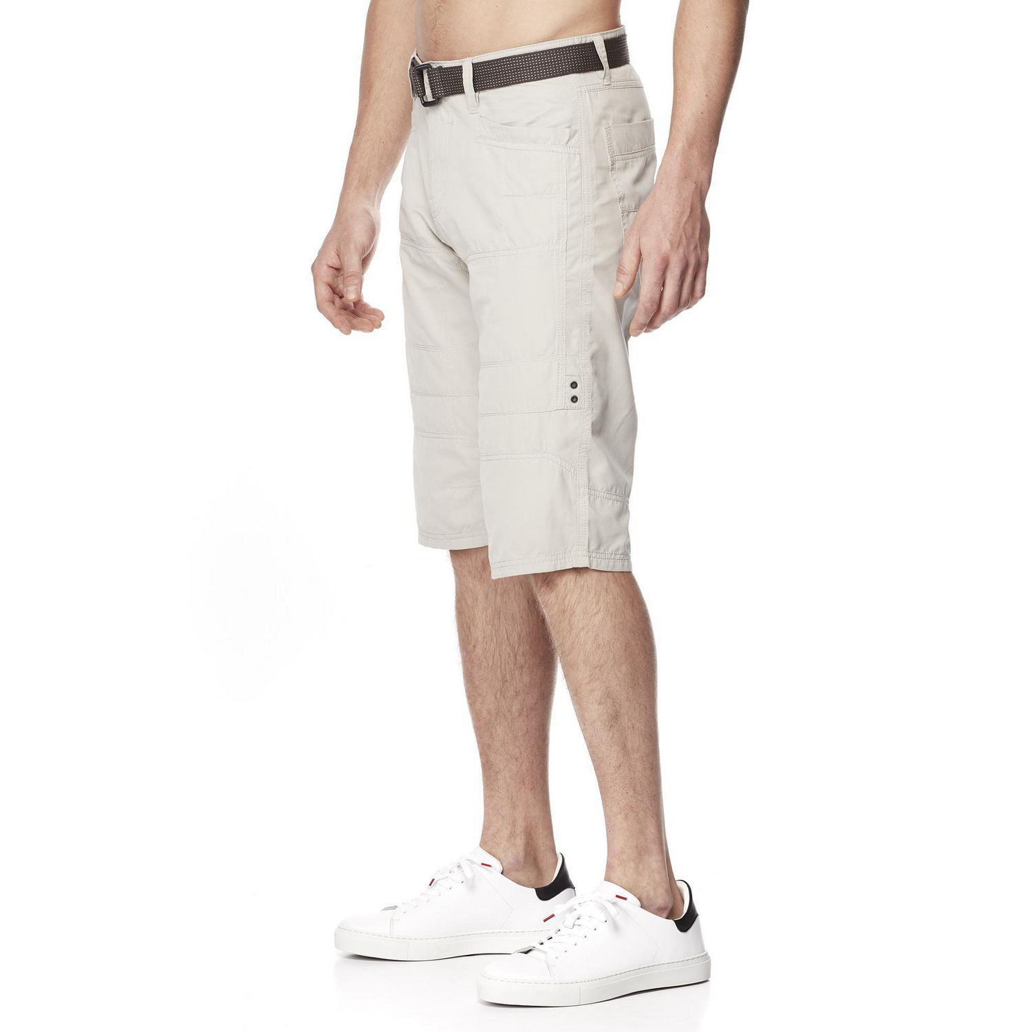 Dark Black Shorts cargo ceinturé pour hommes
