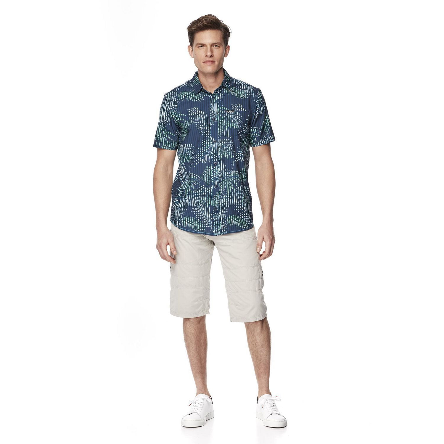 Dark Black Shorts cargo ceinturé pour hommes