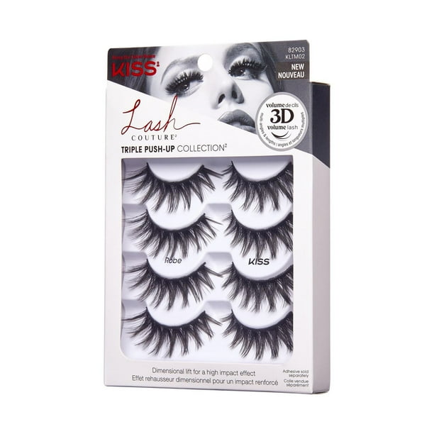 KISS Lash Couture Triple Push-Up False Eyelashes Multipack, Bombshell, 4  Pairs – KISS USA