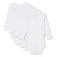 thumbnail image 1 of George Infants' Unisex Long Sleeve Bodysuits 4-Pack, 1 of 2