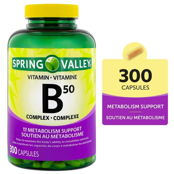 Spring Valley Vitamin B50 Complex, 300 Capsules