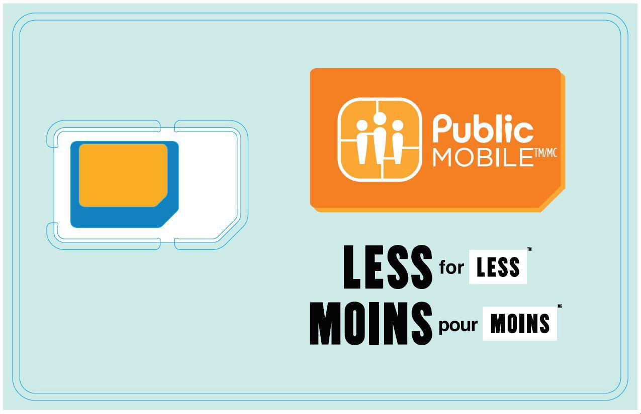 Public Mobile Prepaid Triple Punch SIM Card co SIM Cards Cell Phones