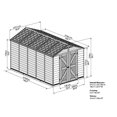 thumbnail image 3 of Cabanon de rangement de 6 pi x 12 pi SkyLight de Palram, 3 of 8