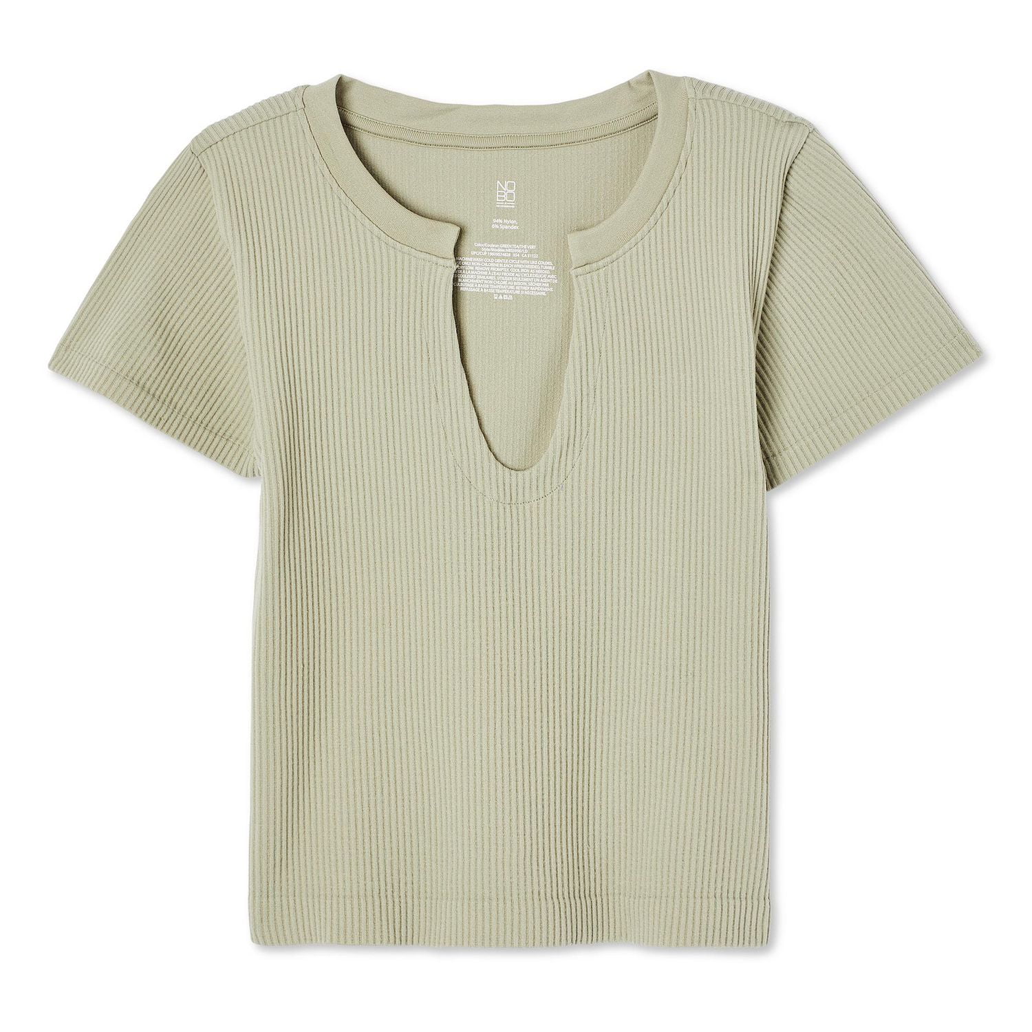 No Boundaries Women's Henley Tee