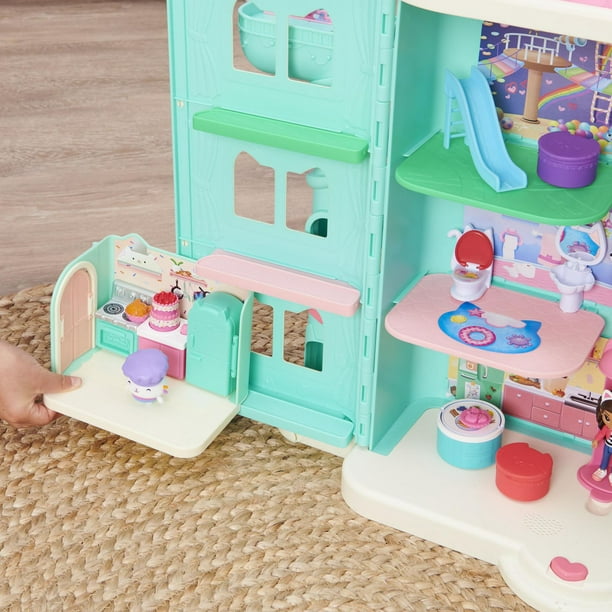 Gabby's Dollhouse, Bakey with Cakey Kitchen avec figurine et 3 accessoires,  3 meubles et 2 boîtes surprises, jouets pour enfants à partir de 3 ans 