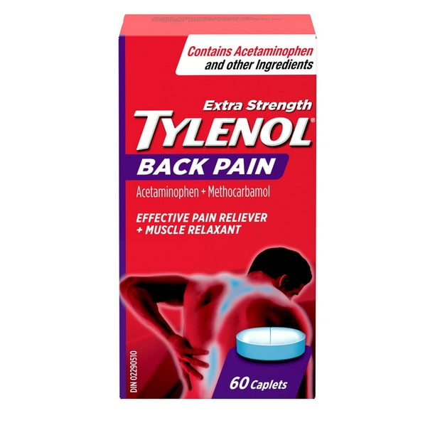 Tylenol Back Pain Caplets Pain Reliever Muscle Relaxant For Back